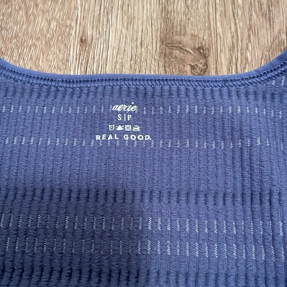 Aerie Blue Stripe Tank Top - Picture 2 of 2